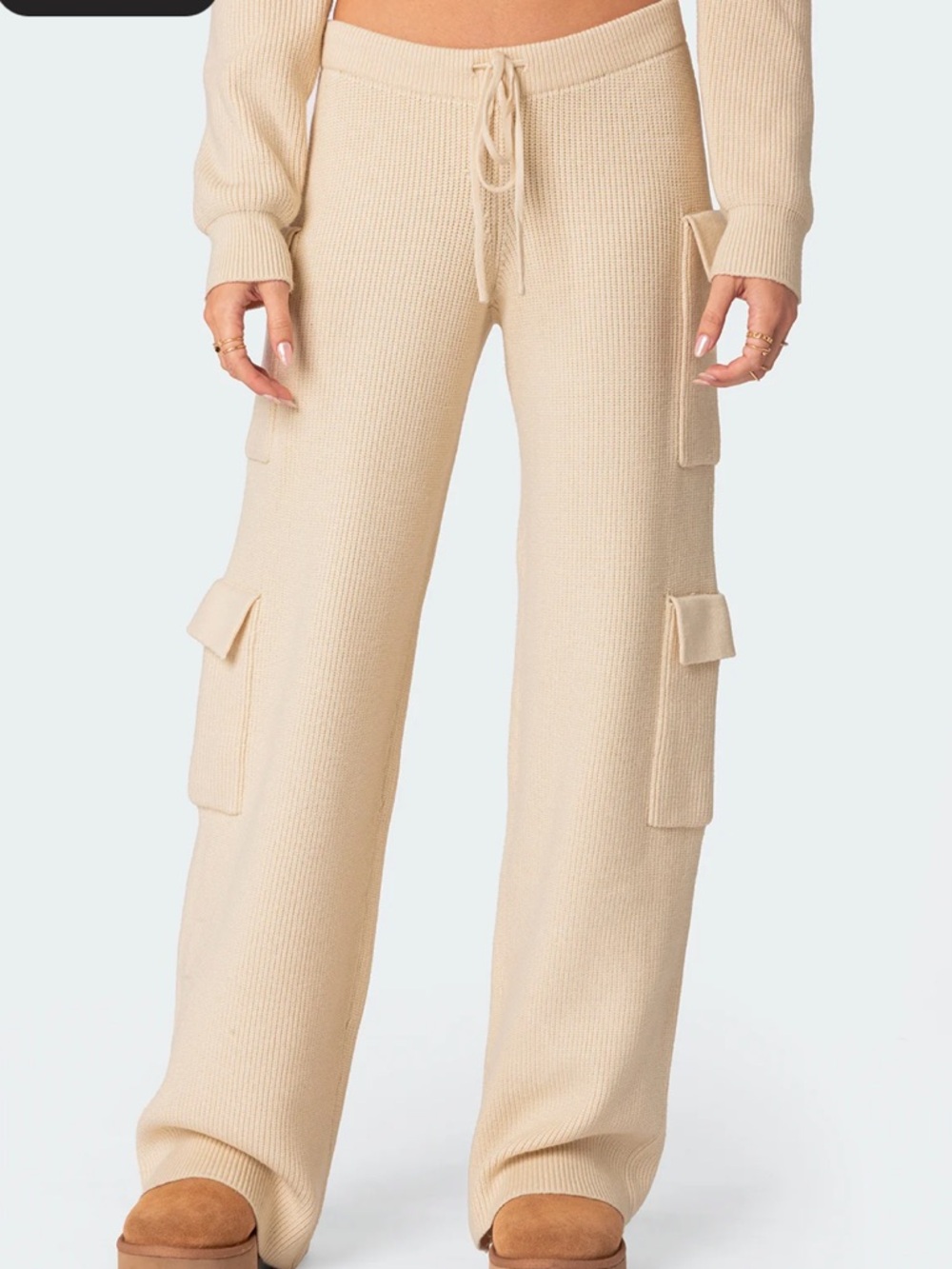 Edikted Knit Cargo Pants